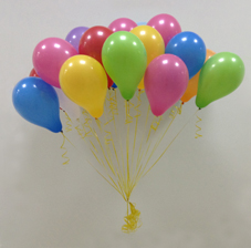 Связка из гелиевых воздушных шаров 10 дюймов (25см) 25 штук любого цвета